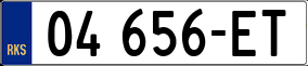 Trailer License Plate